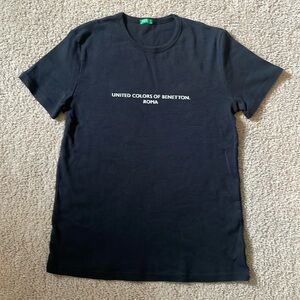 United Colors of Benetton Roma Black Logo Shirt
